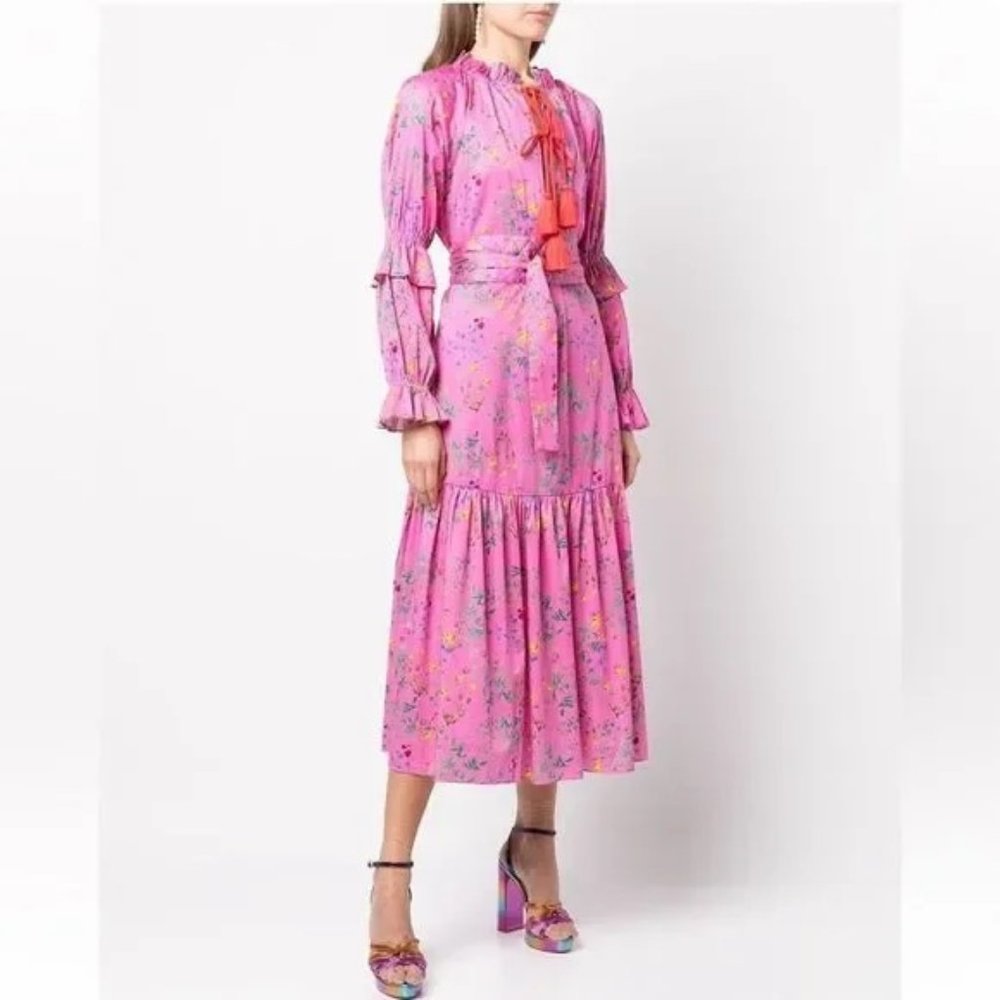 NWT Cynthia Rowley Pink Floral Sanibel Dress Sz M (retail $450)
